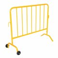 Vestil YELLOW BARRIER 48" W/FEET (1)CURVED (1) WHEELED PRAIL-48-Y-W